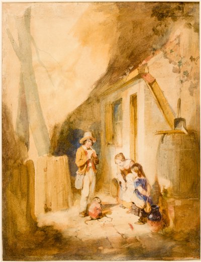Musikeren (kropsfarve) af William Collins